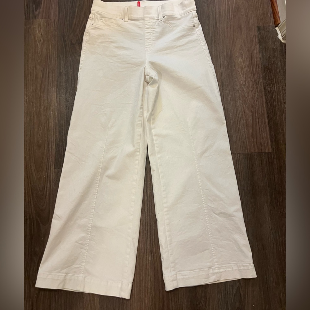 Spanx White Wide Leg Jean